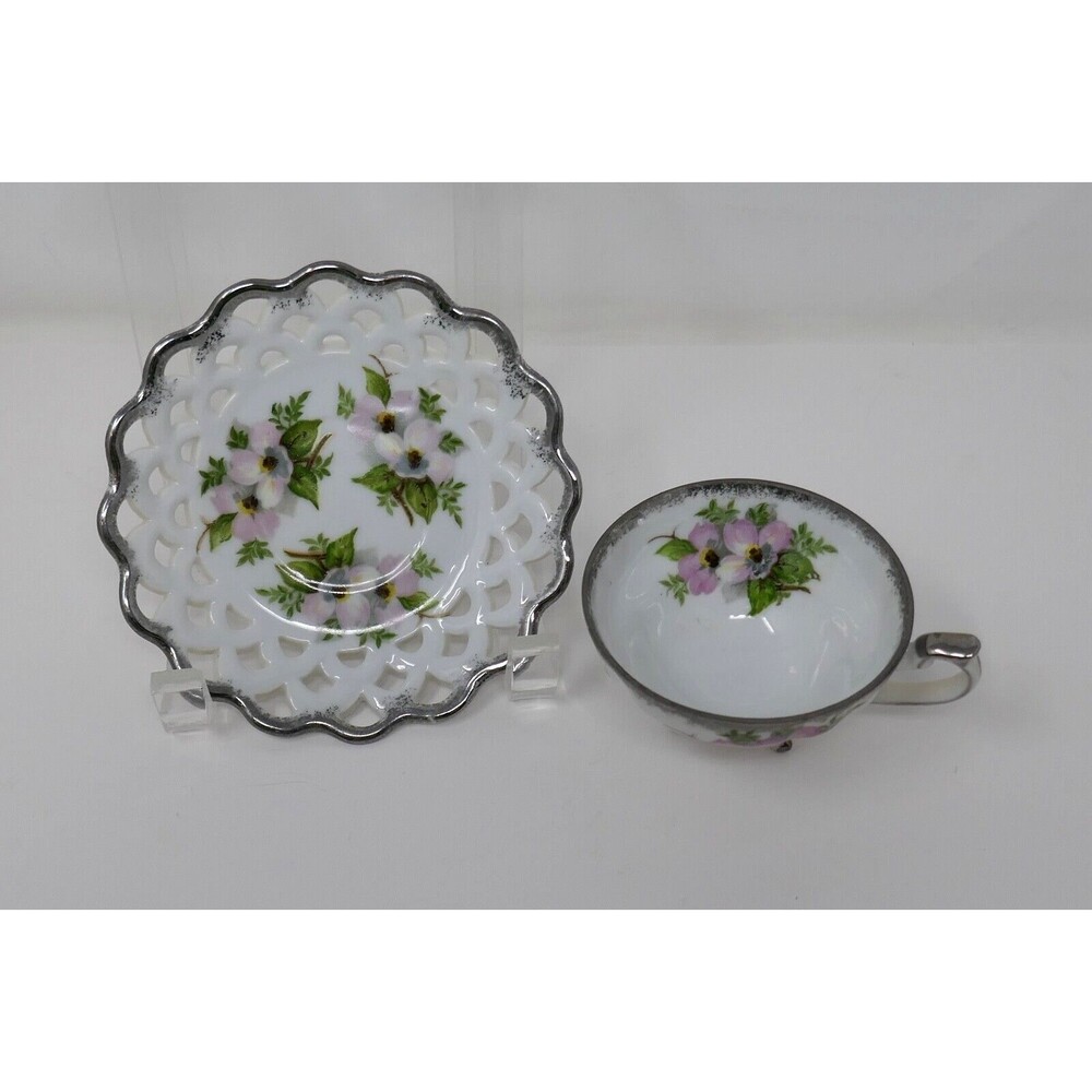 Trident Ware Japan Footed Tea Cup & Saucer